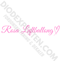 Rosa Luftballong Dekal