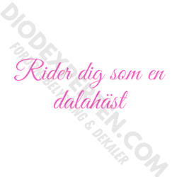 Rider dig som en dalahäst Dekal