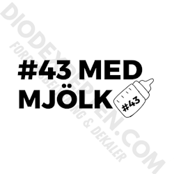 #43 MED MJÖLK Dekal