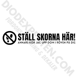 STÄLL SKORNA HÄR Dekal
