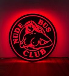 LED-SKYLT Nude Bus Club 12/24 V