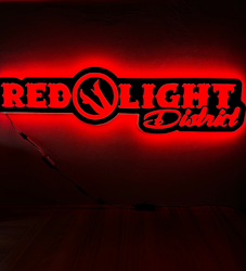 LED-SKYLT Red Light District 12/24 V