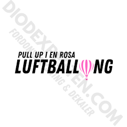 Pull up i en rosa luftballong Dekal