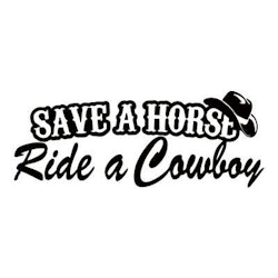 Save a horse ride a cowboy Dekal