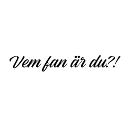 Vem fan är du?! Dekal