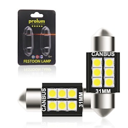 Spollampa 31 mm med Canbus