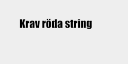 Krav röda string 50x9 SVART