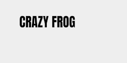 CRAZY FROG 30x8 SVART