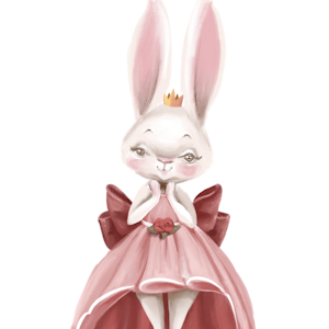 Kanin med klänning