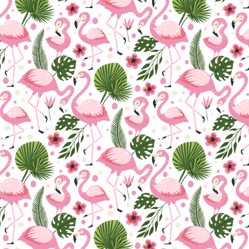 Emaljmugg - Flamingo, grön