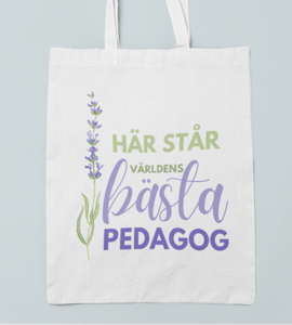 Tygkasse - Världens bästa, lila