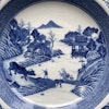 Antique Chinese Export Blue and White Rococo Porcelain plate , Qianlong #1281