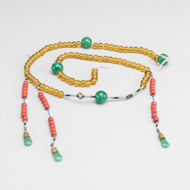 Antique Chinese Mandarin Court Necklace, late Qing Dynasty