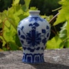 Vintage Chinese Blue and white miniature Meiping Vase 1900's