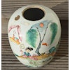 Antique Chinese Porcelain Ginger Jar with wooden lid Late Qing or Republic