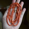 Antique Genuine Natural Coral Long Necklace 34g 119CM