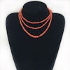 Antique Genuine Natural Coral Long Necklace 34g 119CM