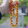 Natural Amber necklace baltic amber from Sweden 75g 61CM big beads