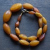 Natural Amber necklace antique from Denmark baltic amber egg yolk 29g