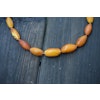 Natural Amber necklace antique from Denmark baltic amber egg yolk 29g