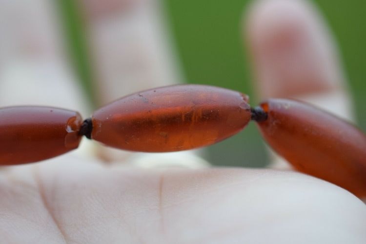 Natural Amber necklace antique from Denmark baltic amber 18g