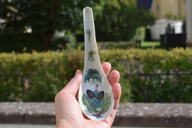 An antique Chinese soup spoon, Qing Dynasty, Guangxu