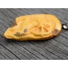 Natural amber pendant danish design hand carved egg yolk 6.6g 1980's Sagittarius