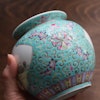 Chinese famille rose lidded jar / tea caddy Second Half of 1900's 50's 60's 70's