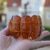 Natural Amber danish raw stone amber bracelet many inclusions insects large 85g