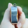 Natural amber sterling silver pendant danish amber design hand polished 32g