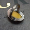 Vintage natural amber ring butterscotch danish design sterling silver 6g size14