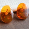 Vintage Natural danish amber earrings EF Einer Fehrn House of amber 70's