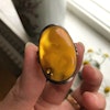 Vintage natural amber ring butterscotch danish design sterling silver 6g Sizable