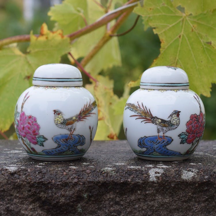 A pair of Antique Chinese Porcelain Tea Jars 1950-1960