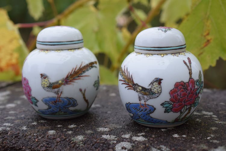 A pair of Antique Chinese Porcelain Tea Jars 1950-1960