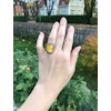 Vintage natural amber ring butterscotch Swedish design sterling silver 6g Size15 #6