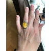 Vintage natural amber ring butterscotch Swedish design sterling silver 6g Size15 #6