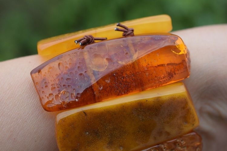 Natural Amber danish raw stone amber bracelet large 55g