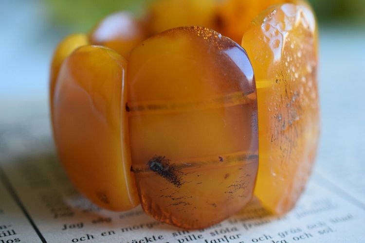 Natural Amber danish raw stone amber bracelet large 51g