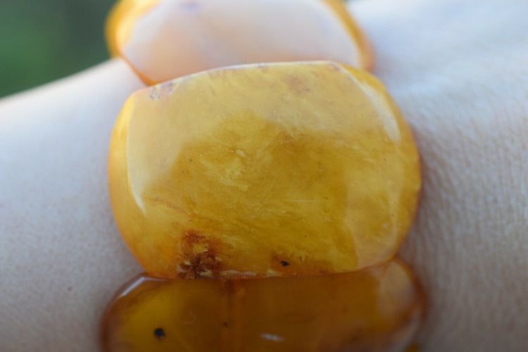 Natural Amber danish raw stone amber bracelet large 51g