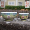 Antique Chinese Wan Shou Wu Jiang tea cup & Bowl with Guangxu mark