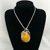 Natural amber pendant with handmade silver baltic amber butterscotch 1970's 38g