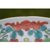 Antique chinese famille rose plate decorated with happiness characters and bats