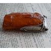 Unique Natural amber pendant with 925 handmade silver Danish design 60g Big 1980's