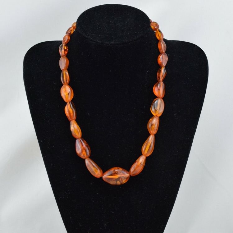 Natural Amber necklace baltic amber 1970s 50G 59CM