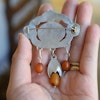 Natural Amber Antique Brooch Silver From 1920s Baltic Amber Art Nouveau 14.6g