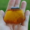 Natural amber pendant Danish amber hand polished 1980's 29g #3