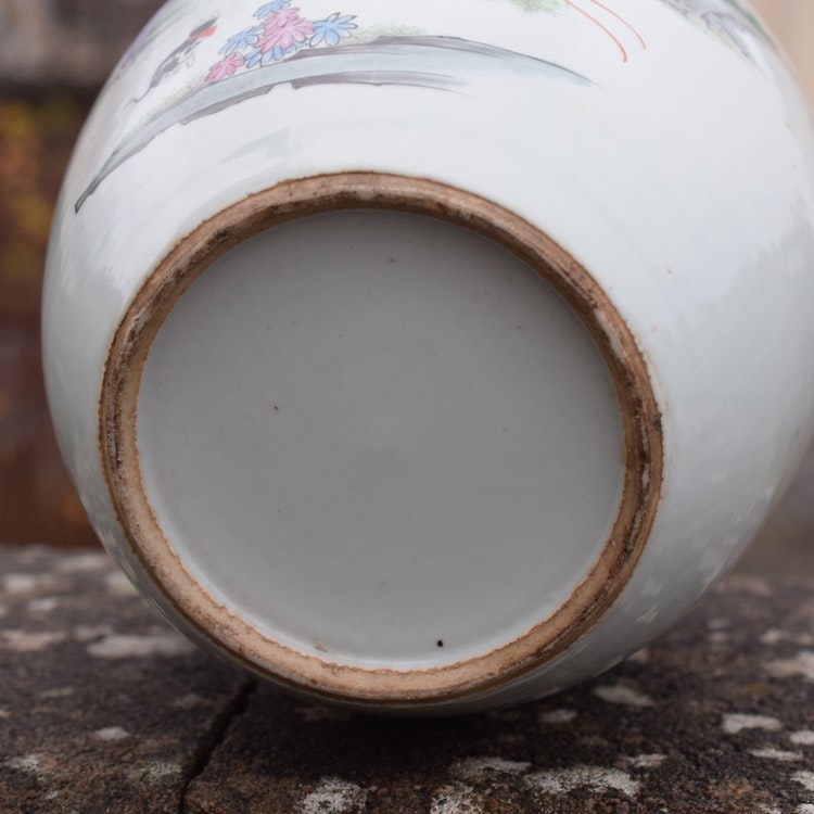 Antique Chinese Porcelain Ginger Jar with lid Republic period