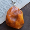 Natural Amber Pendant Baltic Amber Egg Yolk Butterscotch From Sweden huge 53g