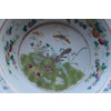 Antique Chinese famille rose porcelain basin handwash butterflies Tongzhi